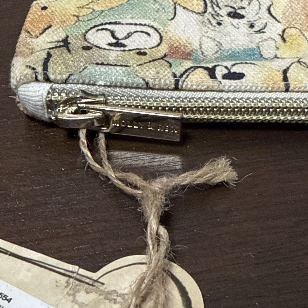 Molly & Rex Travel Zipper  Pouch Canvas Pencil Bag Accessory With Dogs Puppies - Picture 5 of 10